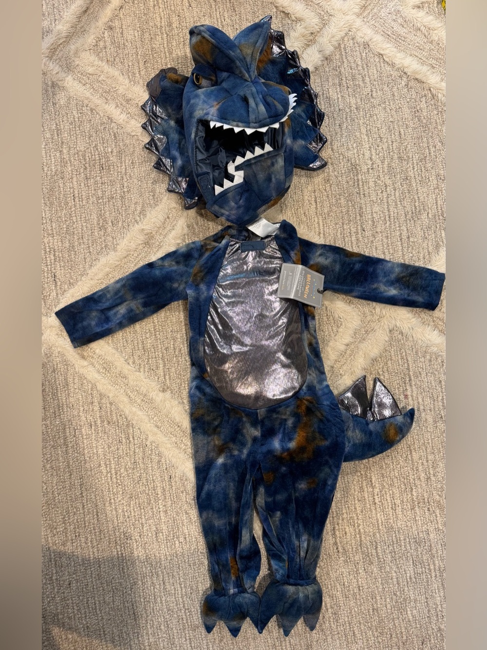 Pottery Barn Kids Dilophosaurus Dinosaur Light-Up Halloween Costume 2T 9526347